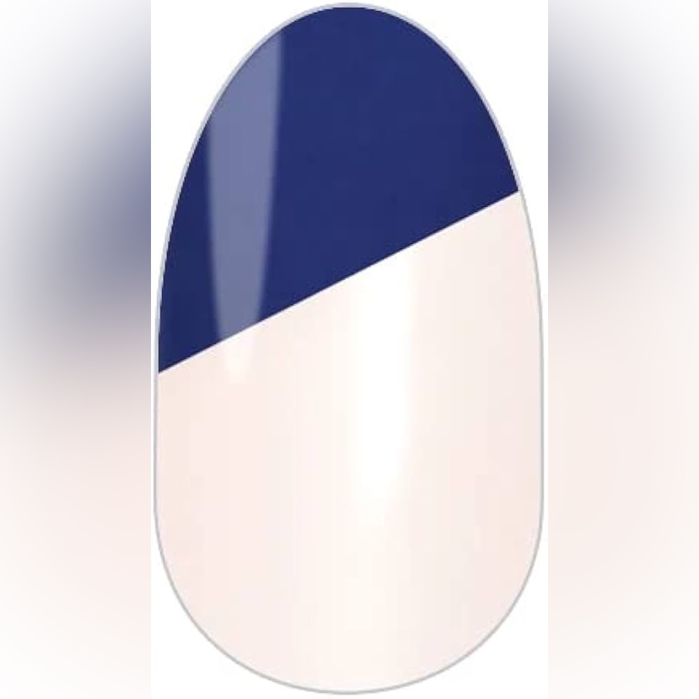 Color Street THE RIGHT ANGLE Navy Blue Angled Diagonal French Manicure Set